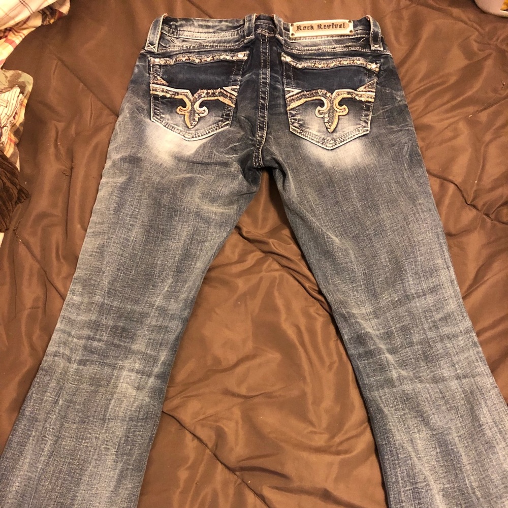 Brand new never worn rock revival boot cut jeans